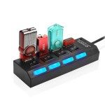 USB 2.0 Hub 4 Θυρών με Διακόπτη Οn-Off